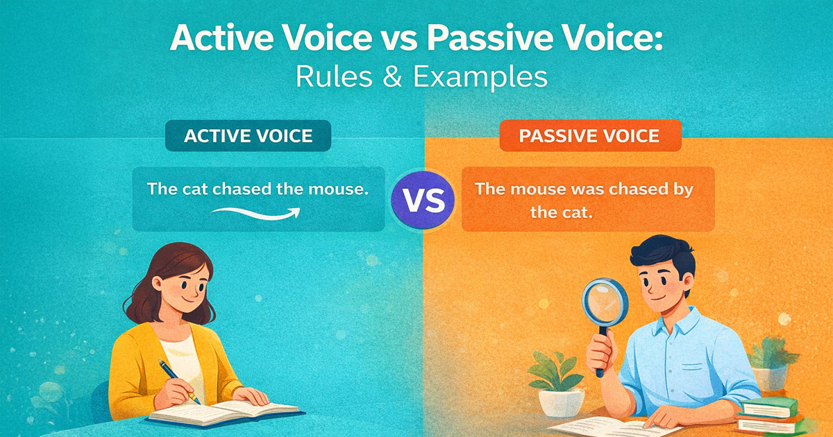 Not Active Example Active Voice vs Passive Voice: Rules & Examples | Tools for Writing Blog